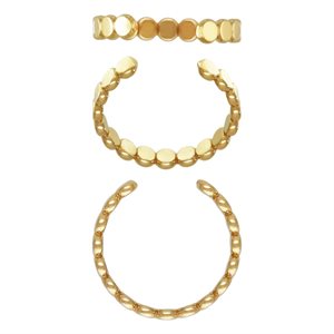 10.0mm Flattened Bead Ear Cuff