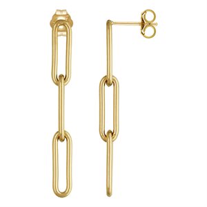 Paperclip Chain (3 Link) Post Earring