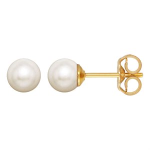 4.5-5mm White Freshwater Pearl Post Earring