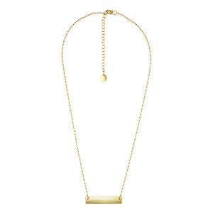 16" Cable Chain Bar Necklace w / 2" Ext