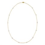 18" 1.2mm Cable w / 4.0mm White Pearls