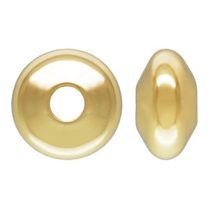 3.6x2.0mm Saucer Bead 1.0mm Hole