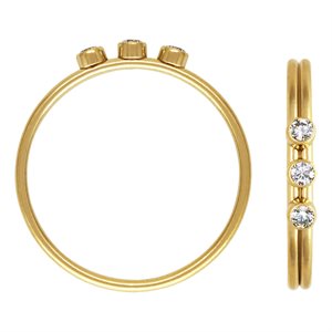 3 2mm White 3A CZ Stacking Ring Size 7