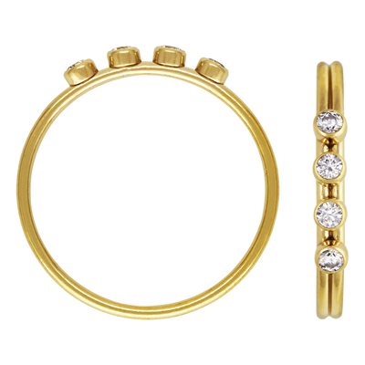 4 2mm White 3A CZ Stacking Ring Size 7 4 2mm White 3A CZ Stacking Ring Size 7