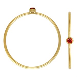 2mm Ruby 3A CZ Stacking Ring Size 10