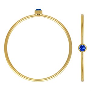 2mm Sapphire 3A CZ Stacking Ring Size 10