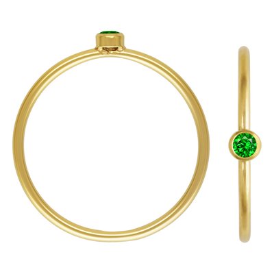 2mm Green 3A CZ Stacking Ring Size 4 2mm Green 3A CZ Stacking Ring Size 4