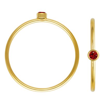 2mm Garnet 3A CZ Stacking Ring Size 5 2mm Garnet 3A CZ Stacking Ring Size 5