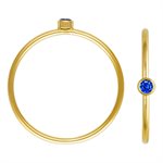 2mm Sapphire 3A CZ Stacking Ring Size 5