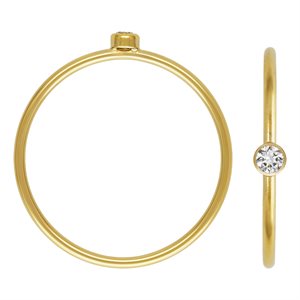 2.0mm .035ct VS DEF Lab Grown Diamond Stacking Ring Size 6