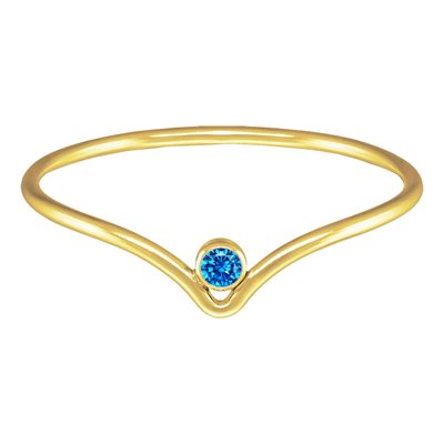2mm Aqua Blue 3A CZ Chevron Ring Size 7 2mm Aqua Blue 3A CZ Chevron Ring Size 7