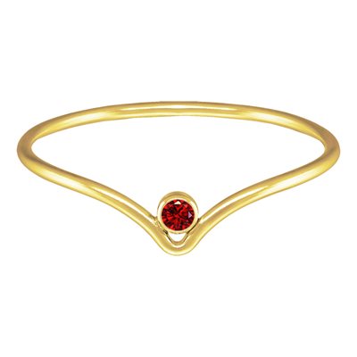 2mm Garnet 3A CZ Chevron Ring Size 8 2mm Garnet 3A CZ Chevron Ring Size 8