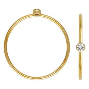 2.0mm .035ct VS DEF Lab Grown Diamond Stacking Ring Size 8