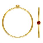 2mm Garnet 3A CZ Stacking Ring Size 8