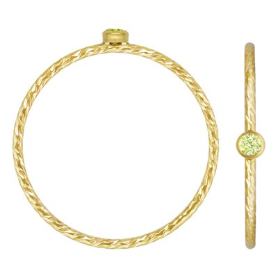 2mm Lime 3A CZ Sparkle Stack Ring Size 8