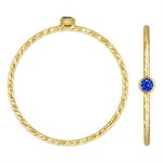 2mm Sapphire 3A CZ Sparkle Ring Size 8