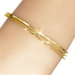 7.5" 1.3mm Hammered Wire Stacking Bangle
