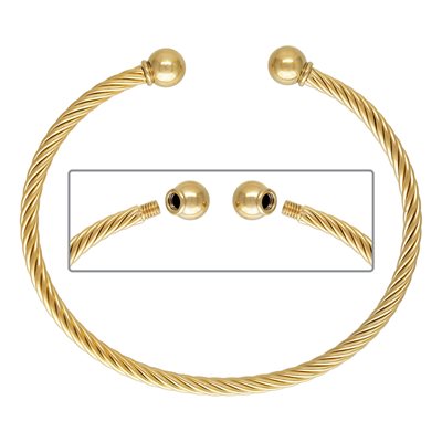 5.7" 3.0mm Cable Cuff w / Threaded Ball Ends 5.7" 3.0mm Cable Cuff w / Threaded Ball Ends