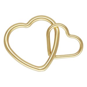Heart Interlocking Rings (10mm&7.3mm)