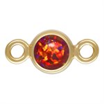 3.0mm Red Bello Opal Bezel Connector
