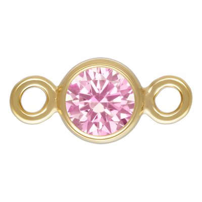 3.0mm Pink 3A CZ Bezel Connector