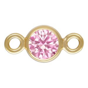 3.0mm Pink 3A CZ Bezel Connector