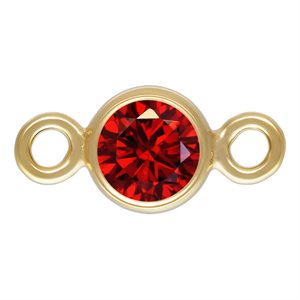 3.0mm Garnet 3A CZ Bezel Connector