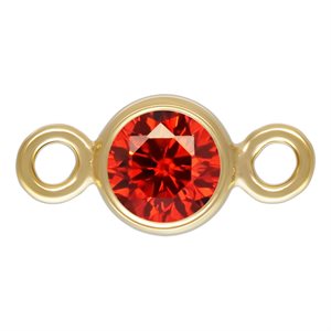 3.0mm Ruby 3A CZ Bezel Connector