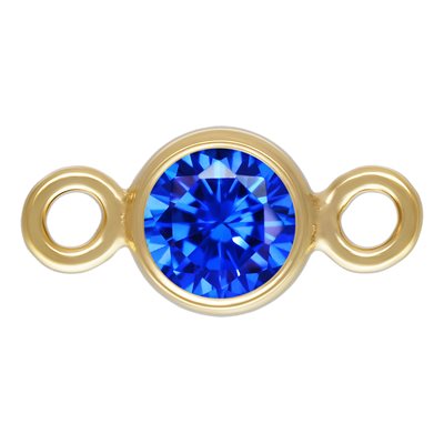 3.0mm Sapphire 3A CZ Bezel Connector