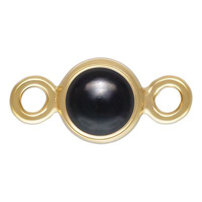 3.0mm Imitation Cab Black Onyx Bzl Connector