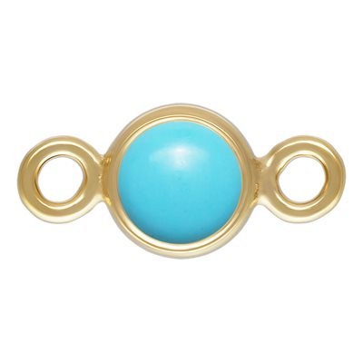 3.0mm Imitation Cab Turquoise Bzl Connector