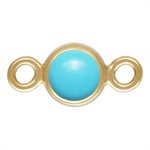 3.0mm Imitation Cab Turquoise Bzl Connector