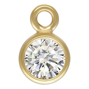 3.0mm .1ct VS DEF Lab Grown Diamond Bezel Drop
