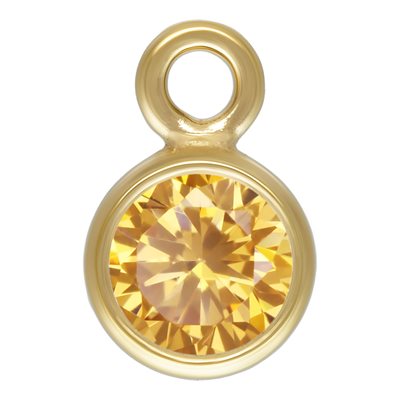 3.0mm Champagne 3A CZ Bezel Drop 3.0mm Champagne 3A CZ Bezel Drop