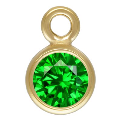 3.0mm Green 3A CZ Bezel Drop 3.0mm Green 3A CZ Bezel Drop