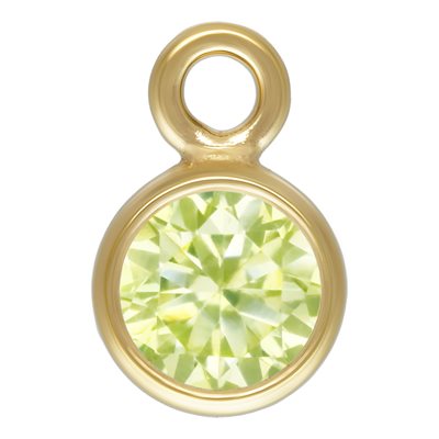 3.0mm Lime 3A CZ Bezel Drop 3.0mm Lime 3A CZ Bezel Drop
