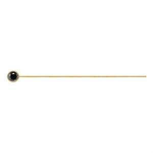 3.0mm Black 3A CZ Bezel Headpin