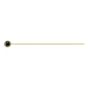 3.0mm Black 3A CZ Bezel Headpin