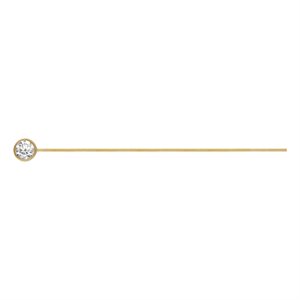 3.0mm White 3A CZ Bezel Headpin