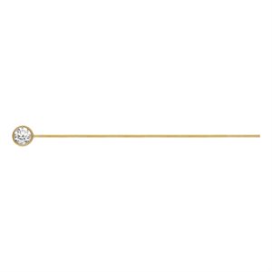 3.0mm White 3A CZ Bezel Headpin