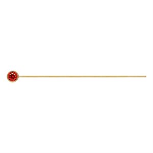 3.0mm Ruby 3A CZ Bezel Headpin