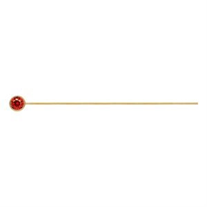 3.0mm Ruby 3A CZ Bezel Headpin