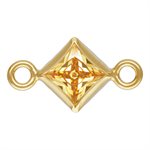 3.0mm Champagne 3A CZ Square Bezel Connector