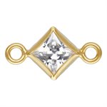 3.0mm White 3A CZ Square Bezel Connector