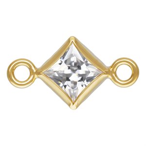 3.0mm White 3A CZ Square Bezel Connector