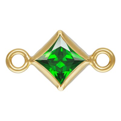 3.0mm Green 3A CZ Square Bezel Connector