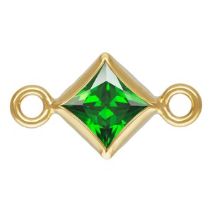 3.0mm Green 3A CZ Square Bezel Connector