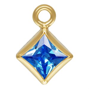 3.0mm Sapphire 3A CZ Square Bezel Drop