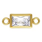 3.0x5.0mm White 3A CZ Rectangle Bezel Connector