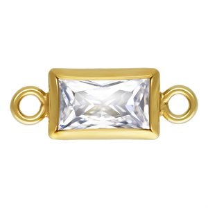 3.0x5.0mm White 3A CZ Rectangle Bezel Connector